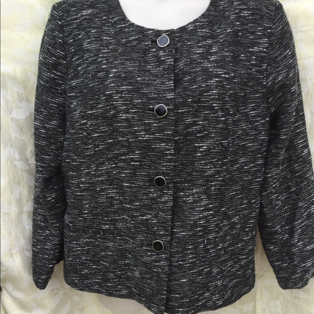 Jm Collection Size 18 Button Down Lined Jacket - image 7